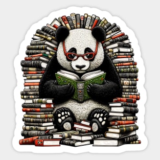 Book Panda Bear Reading Literacy Sticker